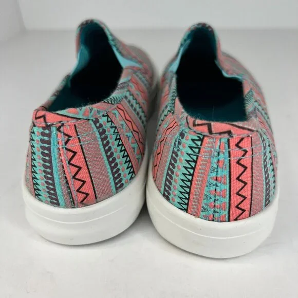 Serra Womens Multicolor Aztec Print Canvas Low Top Size 7 Slip On Shoes - Picture 5 of 9